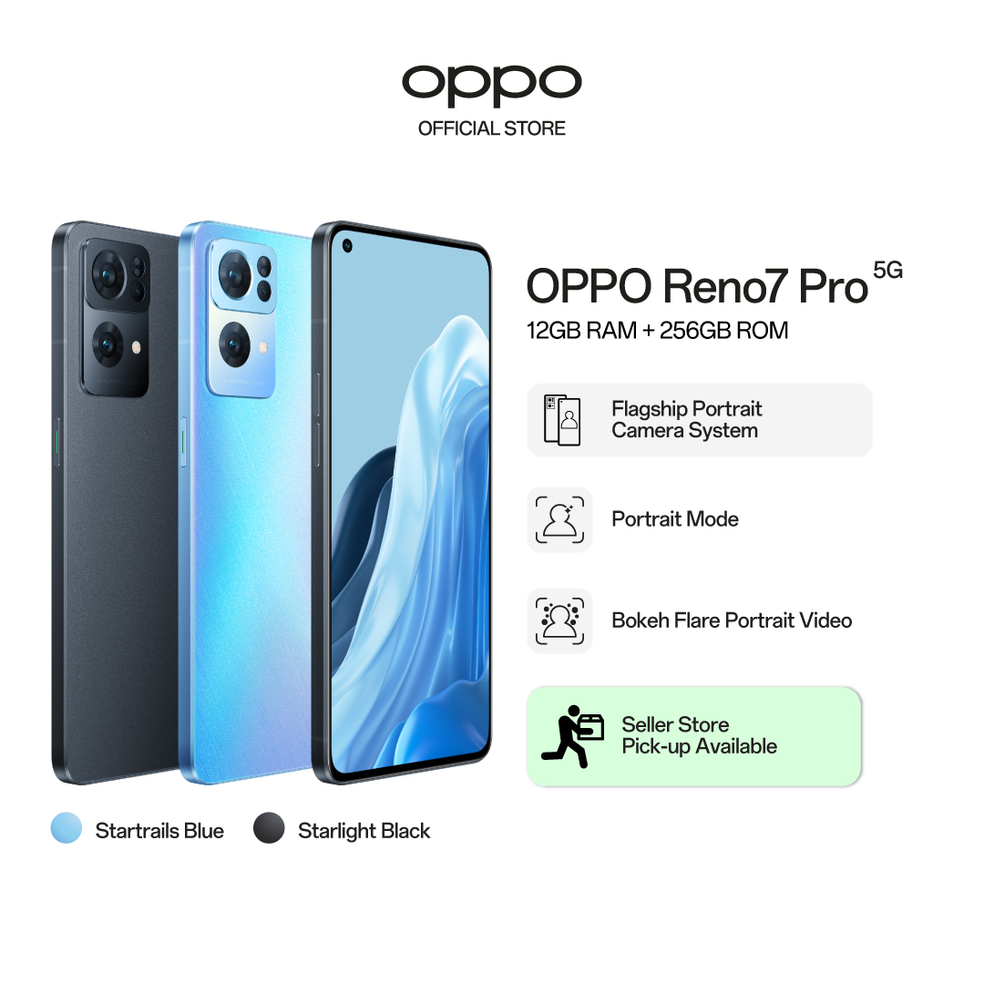 OPPO Reno7 Pro 5G / Flagship Portrait Mode / 65W SuperVOOC 2.0 / 12GB RAM + 256GB ROM